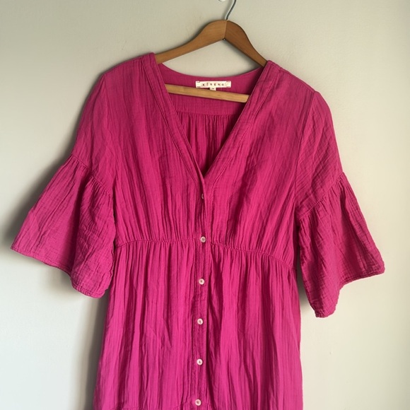 Xirena Kendall Midi Dress in Lipstick Pink Small - Picture 3 of 13